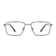 Rectangle Black/Gun Eyeglasses