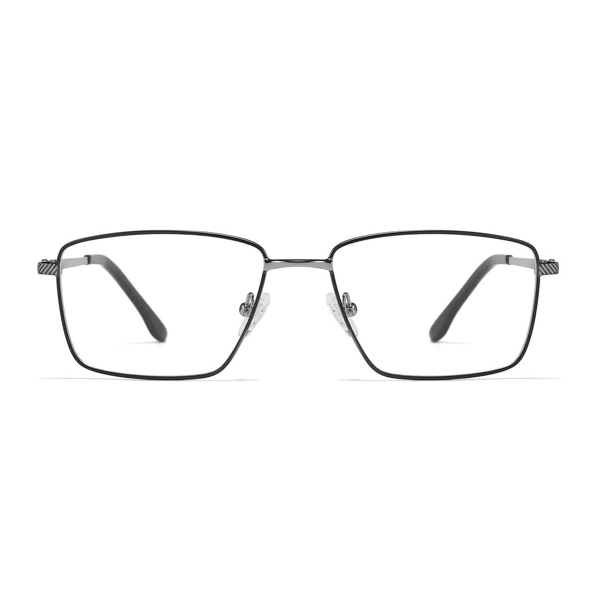 Rectangle Black/Gun Eyeglasses