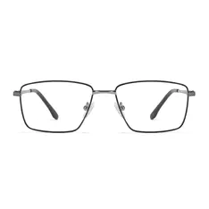 Rectangle Black/Gun Eyeglasses