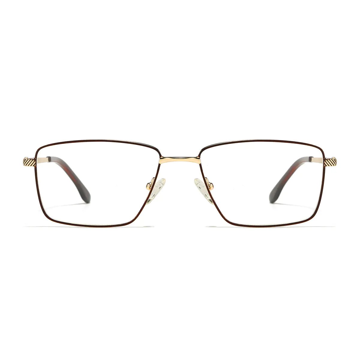 Rectangle Brown/Golden Eyeglasses
