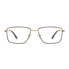 Rectangle Brown/Golden Eyeglasses