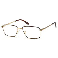 Rectangle Brown/Golden Eyeglasses