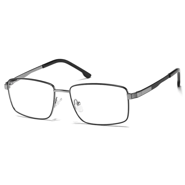 Rectangle Gray Eyeglasses
