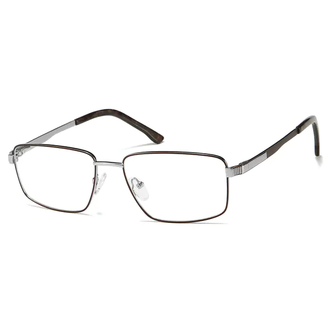 Rectangle Brown Eyeglasses