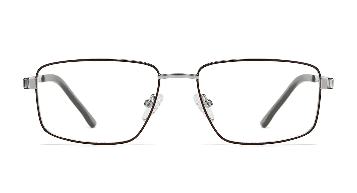 Rectangle Brown Eyeglasses