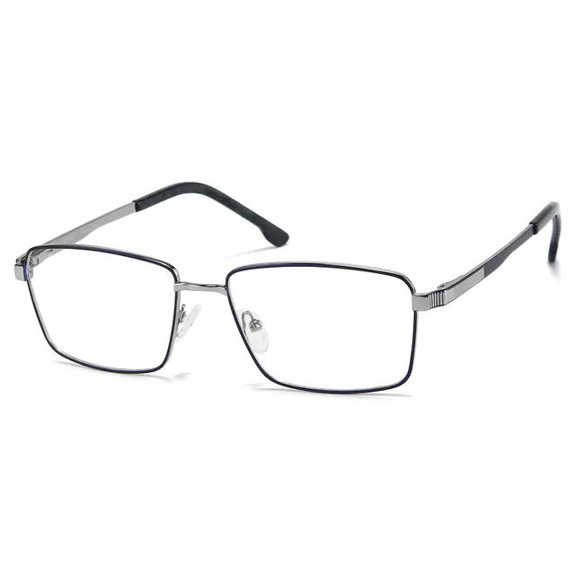 Rectangle Blue Eyeglasses