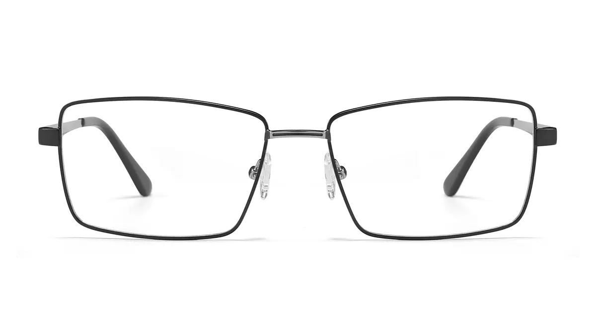 Rectangle Gray Eyeglasses