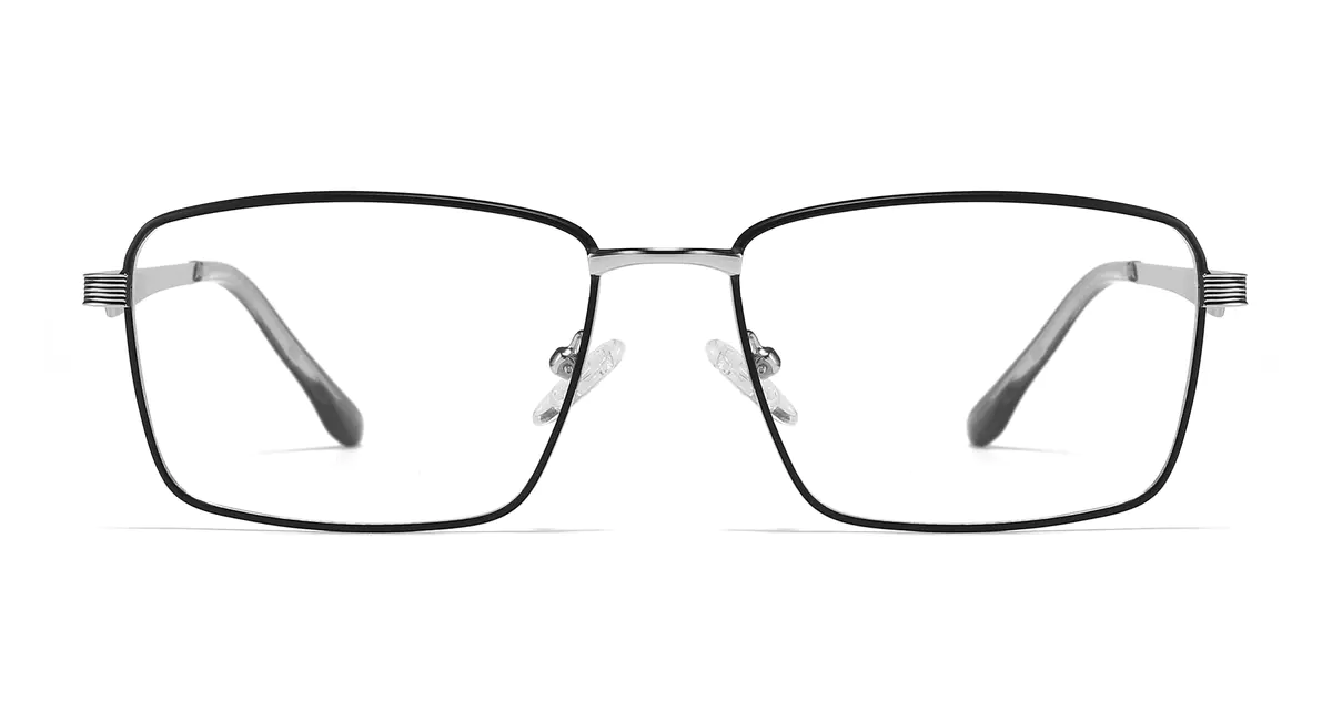 Rectangle Black/Silver Eyeglasses