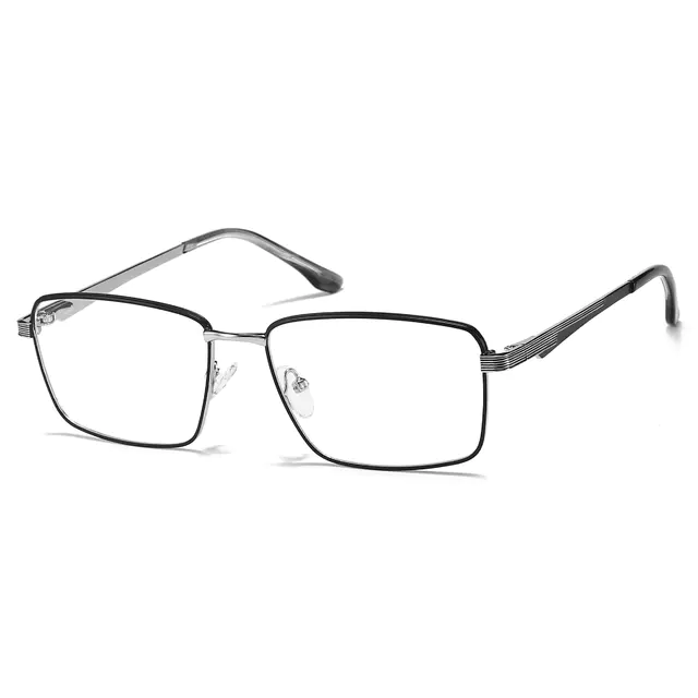 Rectangle Black/Silver Eyeglasses