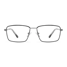 Rectangle Black/Silver Eyeglasses