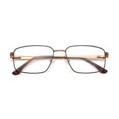 Rectangle Brown/Gold Eyeglasses