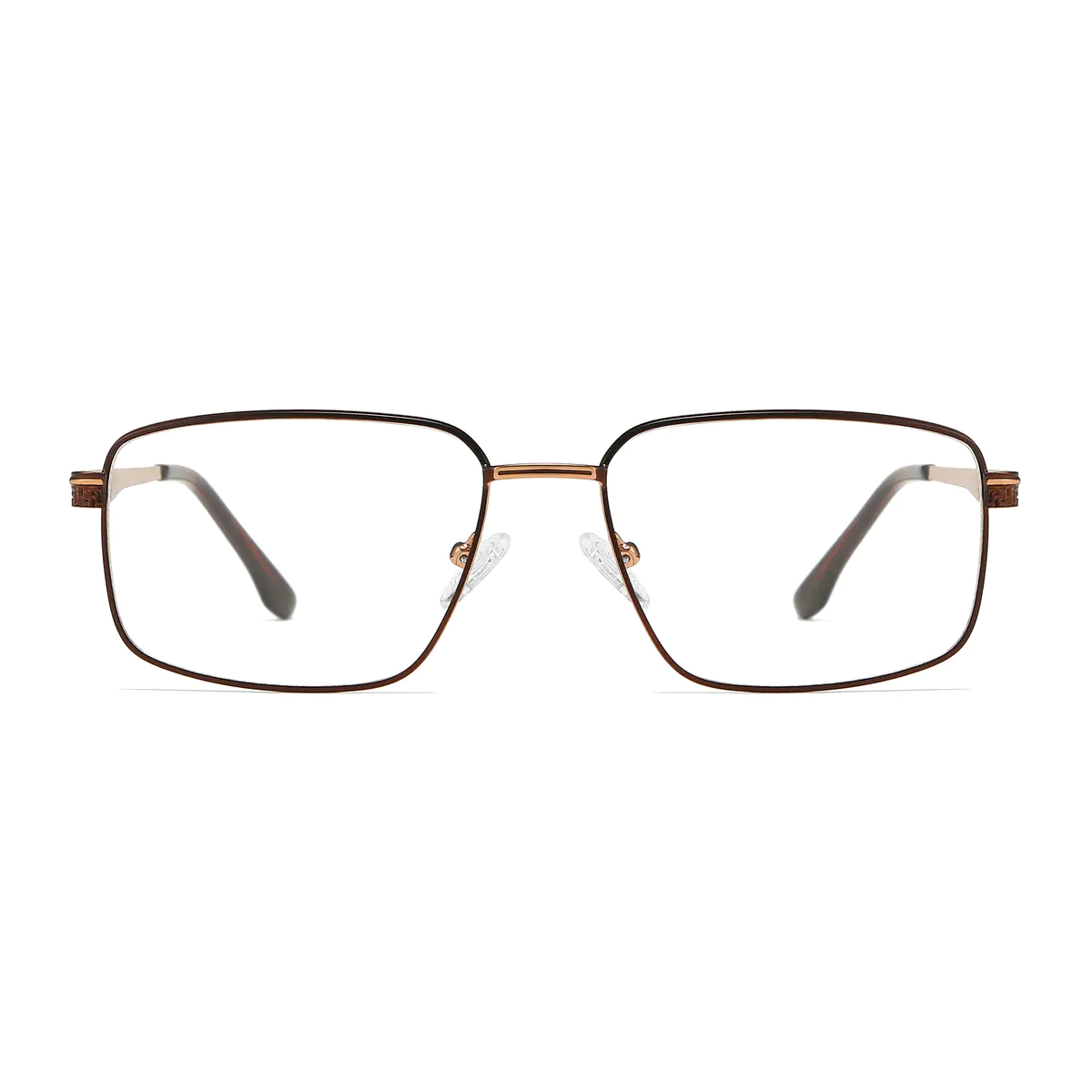 Rectangle Brown/Gold Eyeglasses