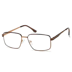 Rectangle Brown/Gold Eyeglasses