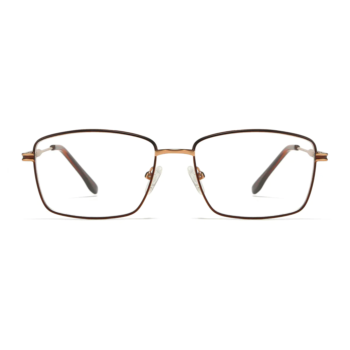 Rectangle Brown/Gold Eyeglasses