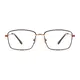 Rectangle Brown/Gold Eyeglasses