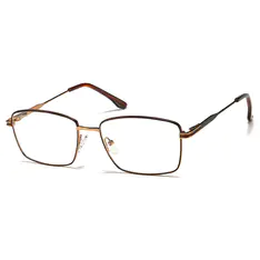 Rectangle Brown/Gold Eyeglasses