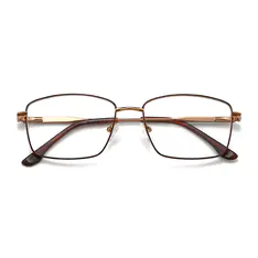 Rectangle Brown/Gold Eyeglasses