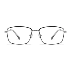 Rectangle Black/Silver Eyeglasses