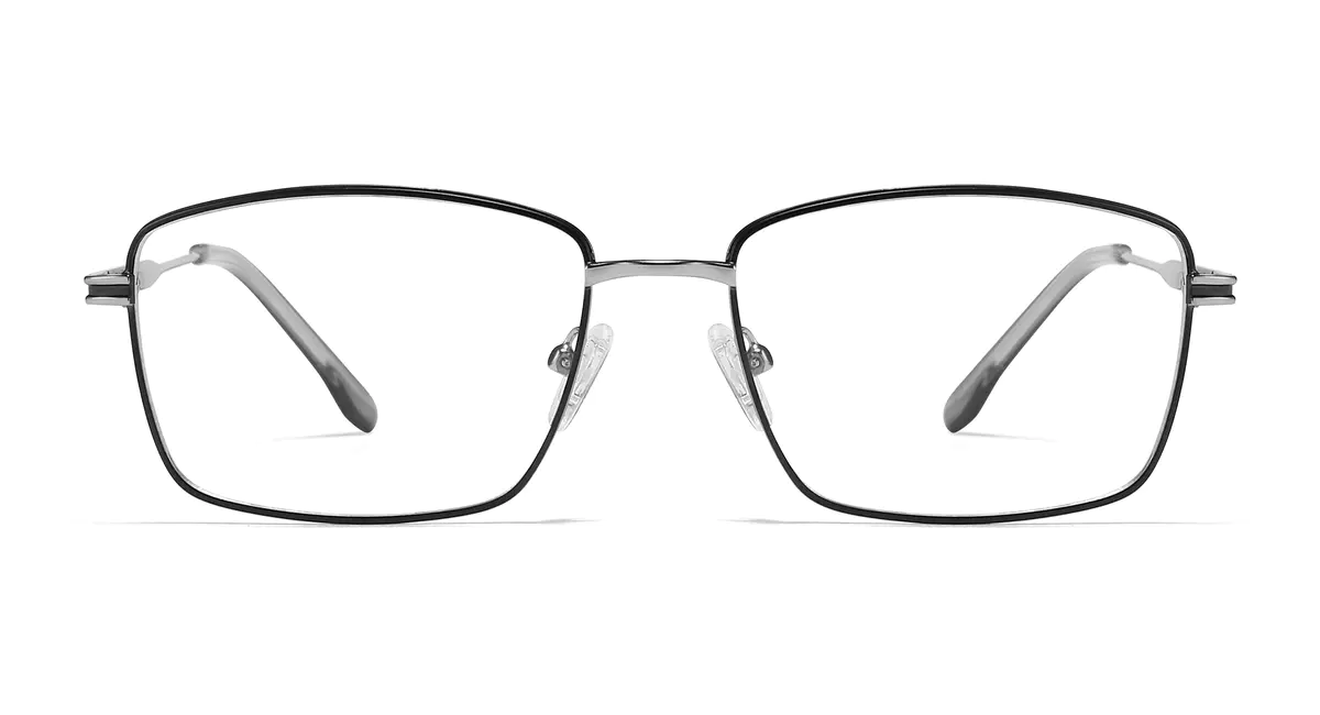 Rectangle Black/Silver Eyeglasses