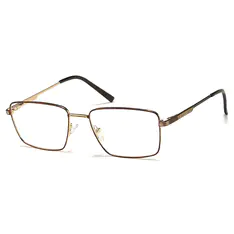 Rectangle Brown/Gold Eyeglasses