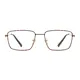 Rectangle Brown/Gold Eyeglasses