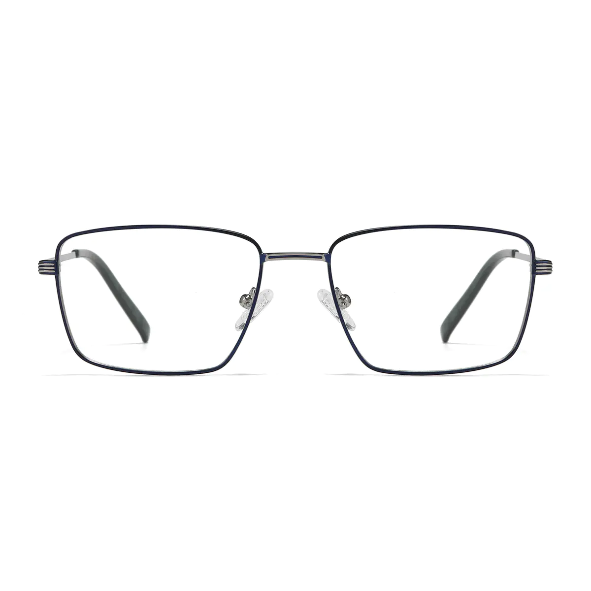 Rectangle Blue/Gun Eyeglasses