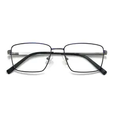 Rectangle Blue/Gun Eyeglasses