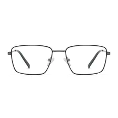 Rectangle Blue/Gun Eyeglasses