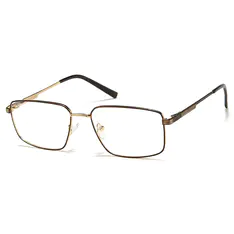 Rectangle Brown/Gold Eyeglasses