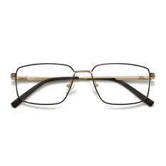 Rectangle Brown/Gold Eyeglasses
