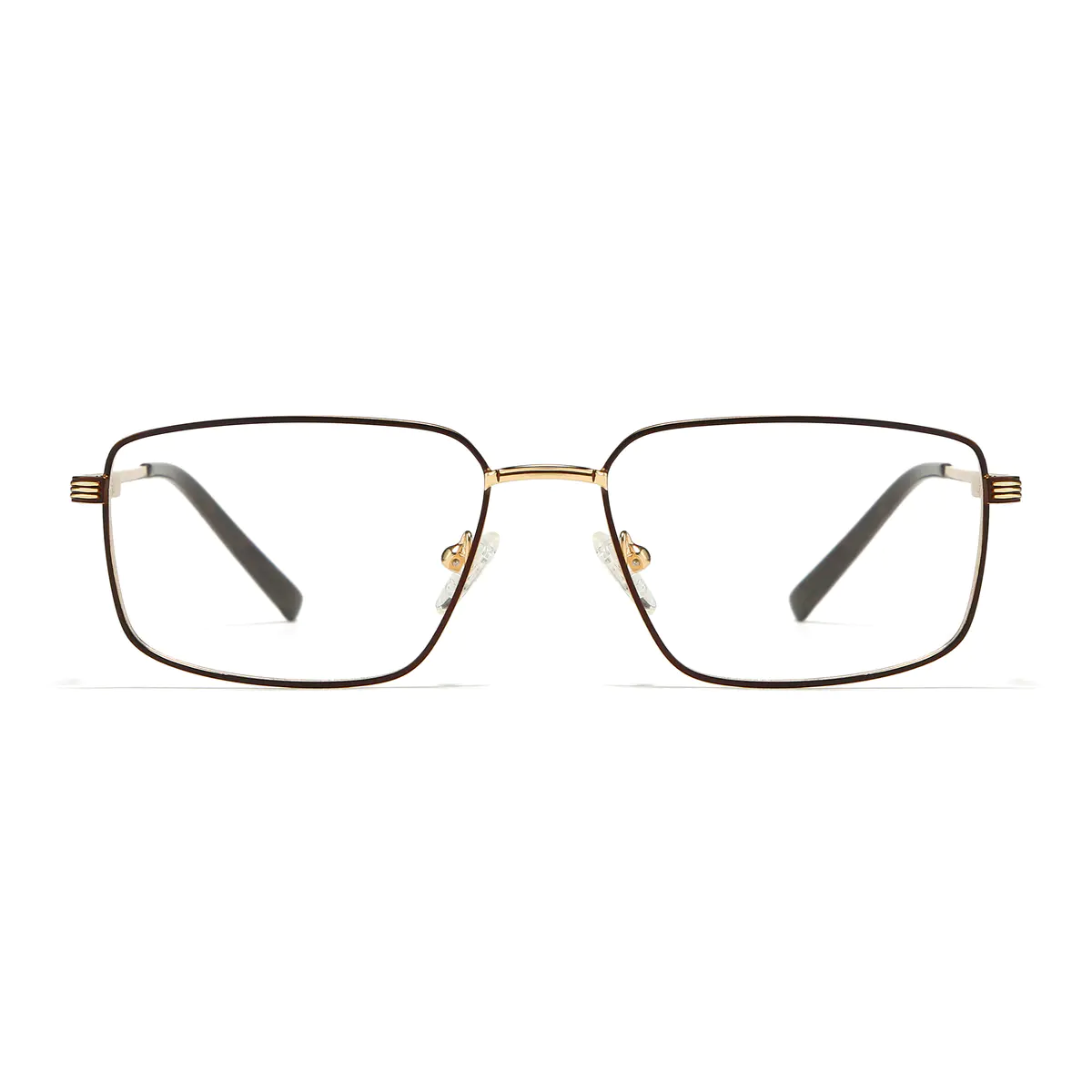 Rectangle Brown/Gold Eyeglasses