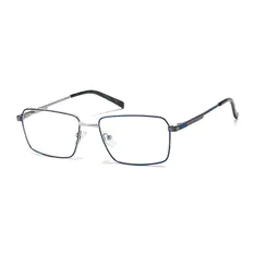 Rectangle Blue/Gun Eyeglasses