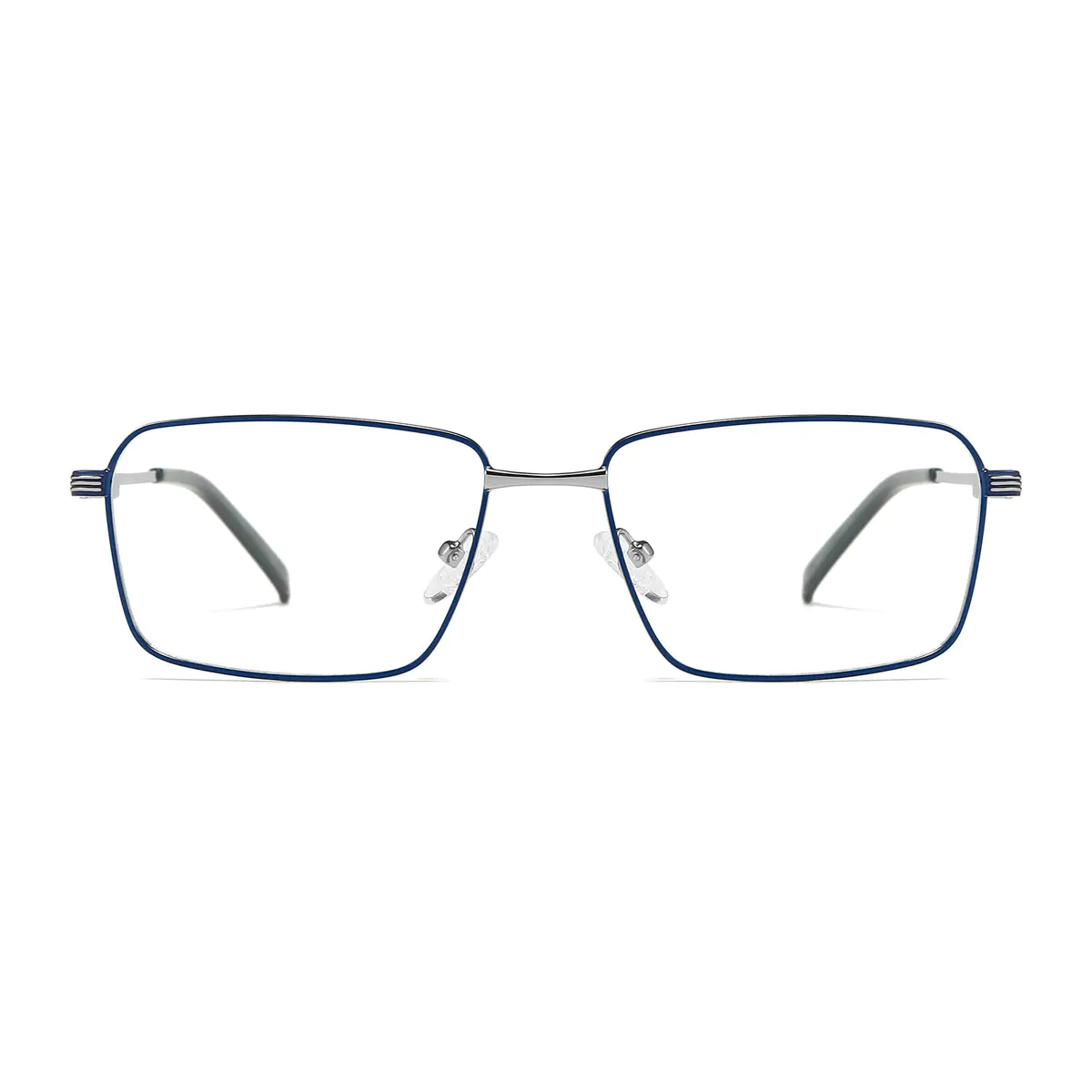 Rectangle Blue/Gun Eyeglasses