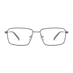 Rectangle Blue/Gun Eyeglasses
