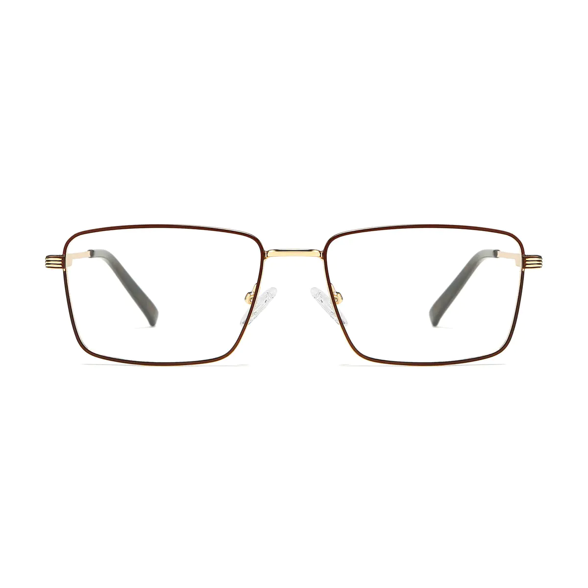 Rectangle Brown/Gold Eyeglasses