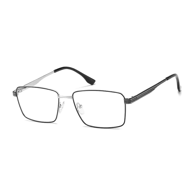 Rectangle Black/Silver Eyeglasses