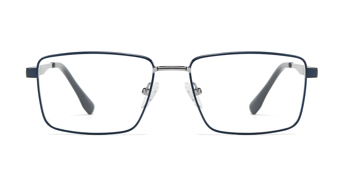 Rectangle Blue Eyeglasses