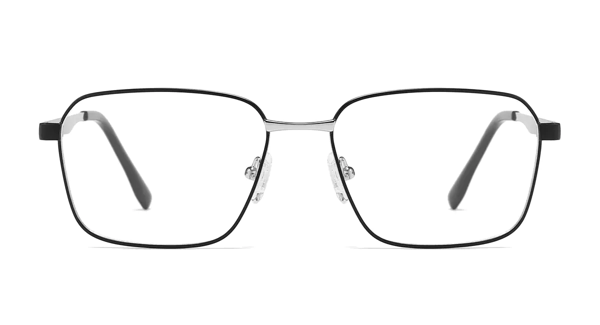 Square Black/Silver Eyeglasses