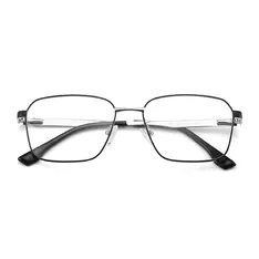 Square Black/Silver Eyeglasses