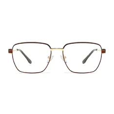 Rectangle Brown/Gold Eyeglasses