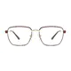 Rectangle Brown/Gold Eyeglasses