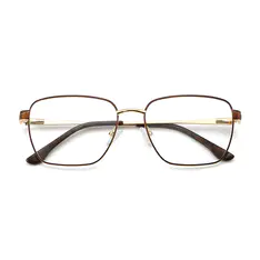 Rectangle Brown/Gold Eyeglasses
