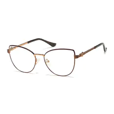 Cat-eye Brown/Gold Eyeglasses