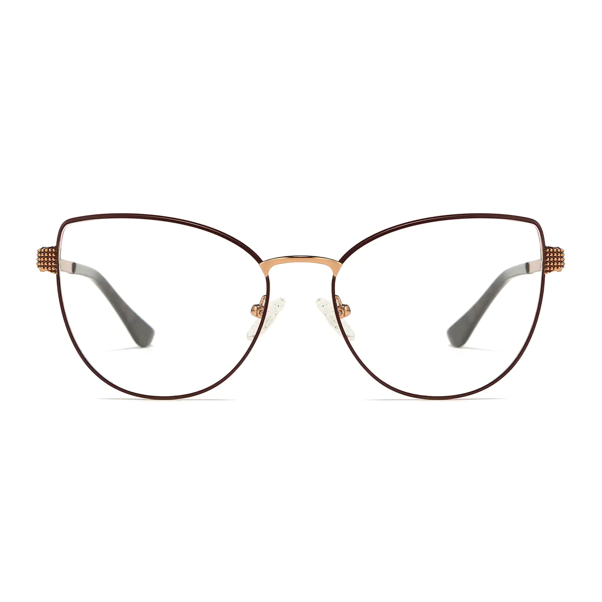 Cat-eye Brown/Gold Eyeglasses