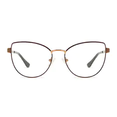 Cat-eye Brown/Gold Eyeglasses