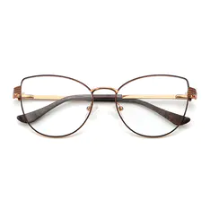 Cat-eye Brown/Gold Eyeglasses