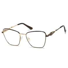 Rectangle Brown/Gold Eyeglasses