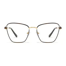 Rectangle Brown/Gold Eyeglasses