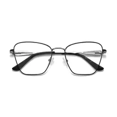 Rectangle Black/Gun Eyeglasses