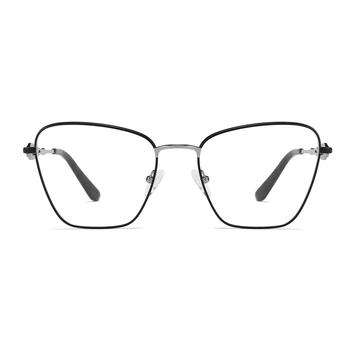 Rectangle Black/Gun Eyeglasses